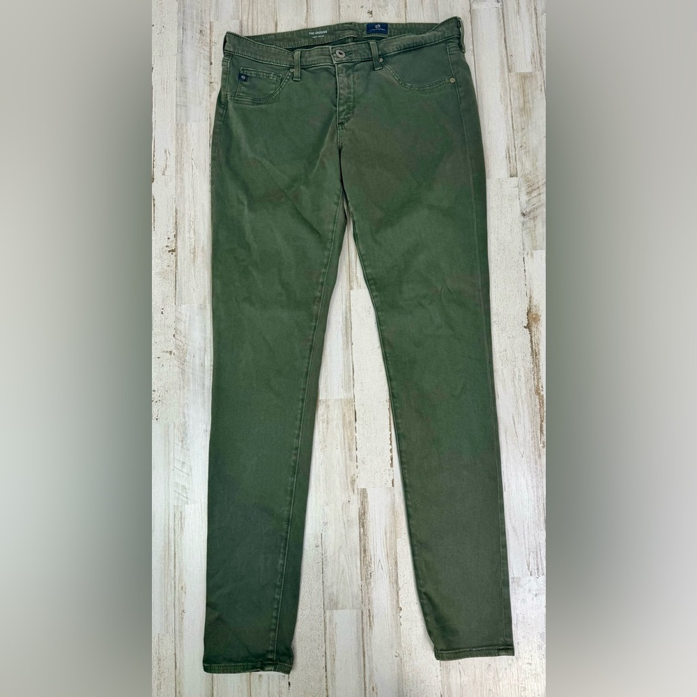 AG Adriano Goldschmied Jeans Womens 31R Green The Legging Super Skinny Fit - Picture 2 of 13